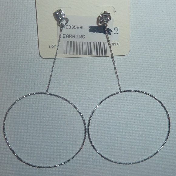 Andante Women Earrings Thin Round Hoop Big Hoop - Picture 4 of 4